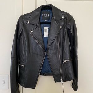 Veda Leather Jacket Small NWT